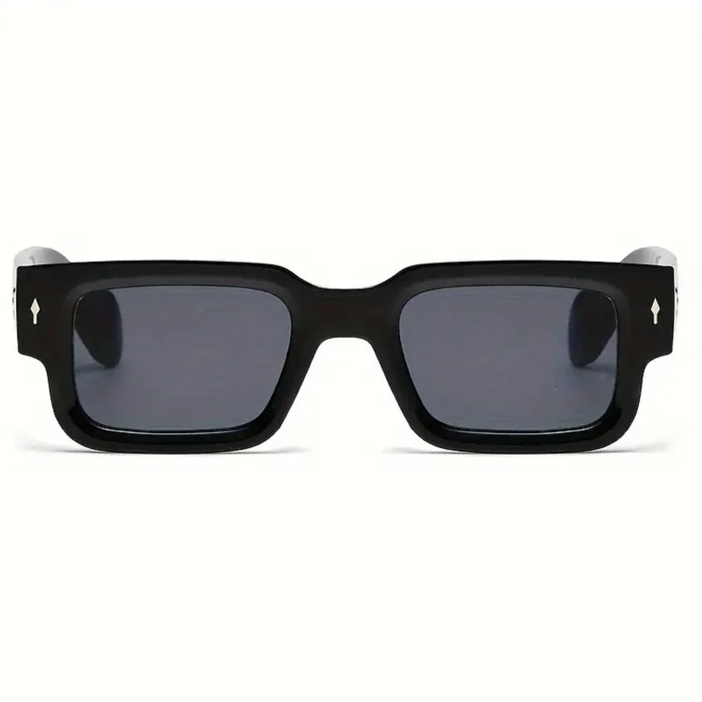 Square Frame Sunglasses for Men‎ Retro Black Sun Glasses Fashion Vintage Driving